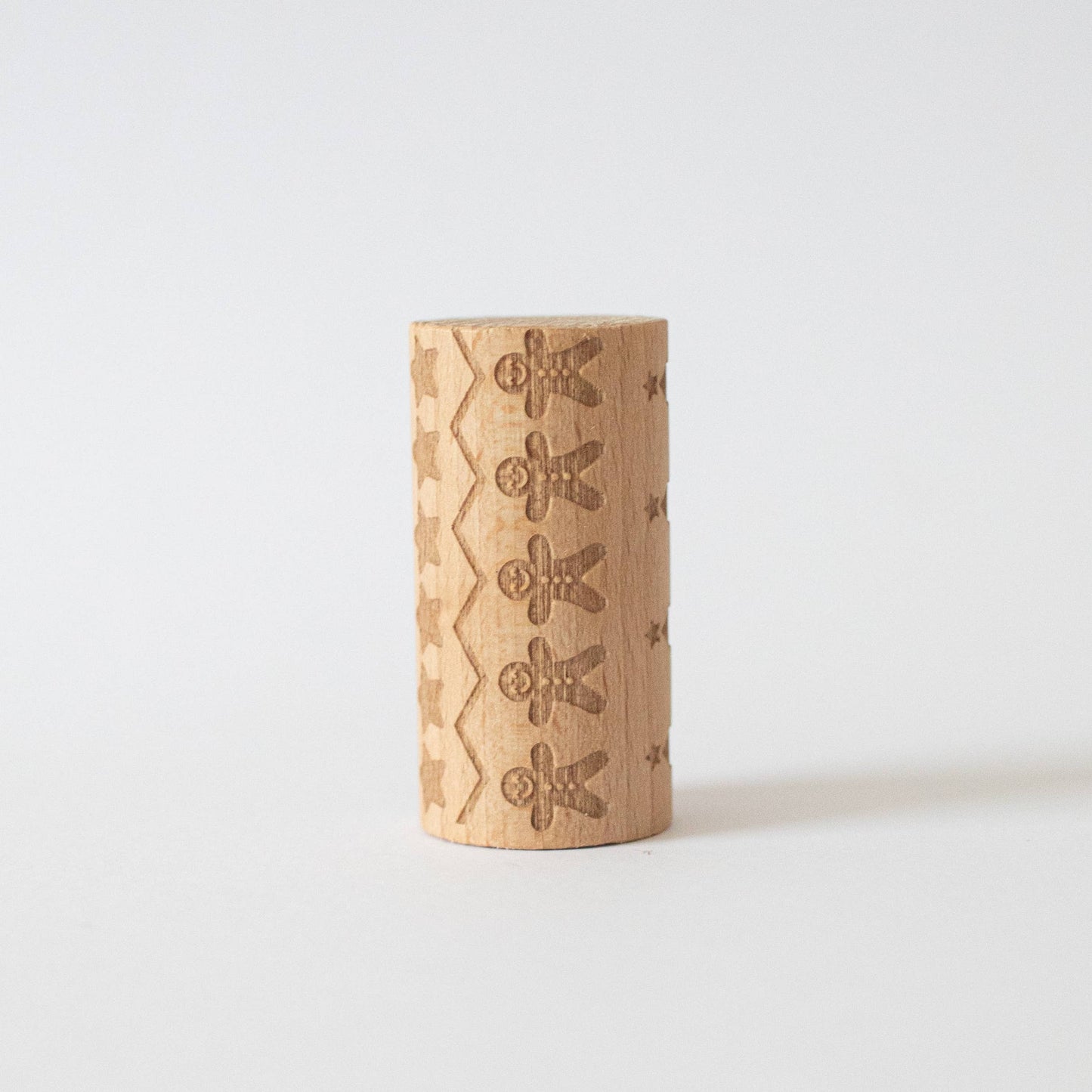 Houten roller - Kerstpatroon