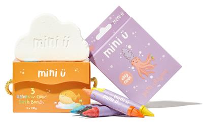 Mini Ü cadeauset badkrijtjes/badbruisbal wolk