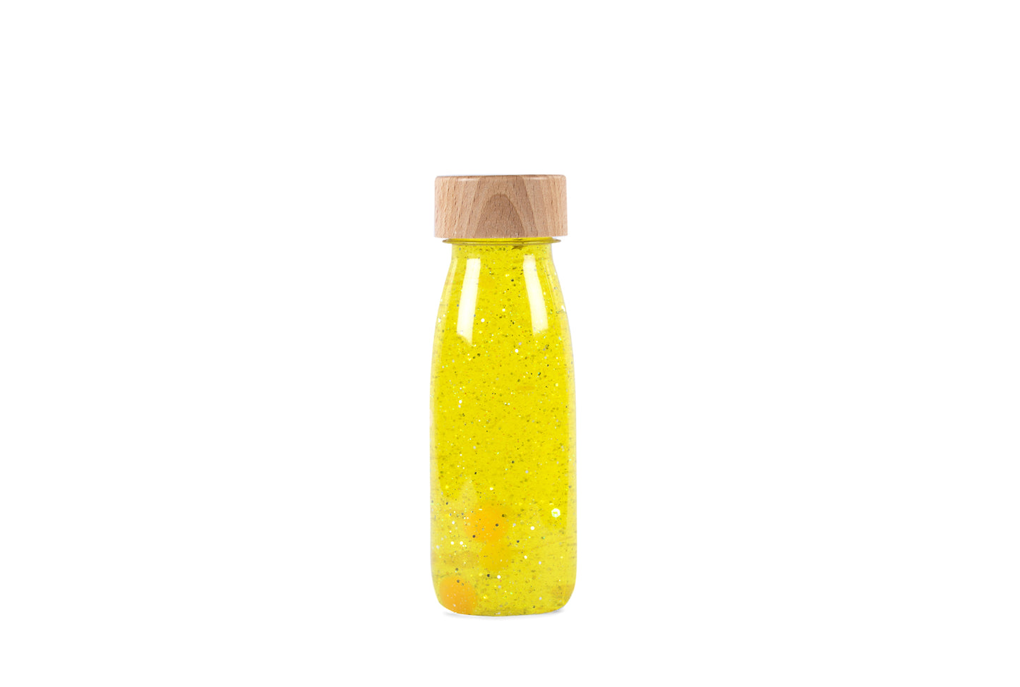 Sensorische fles gele glitters