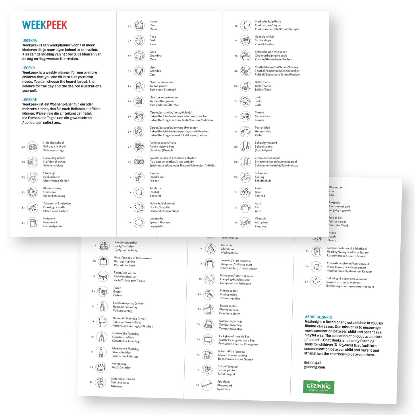 Weekpeek weekplanner