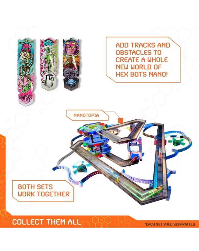 Hex Bots™ NanoLand set met 3 Nano Bots