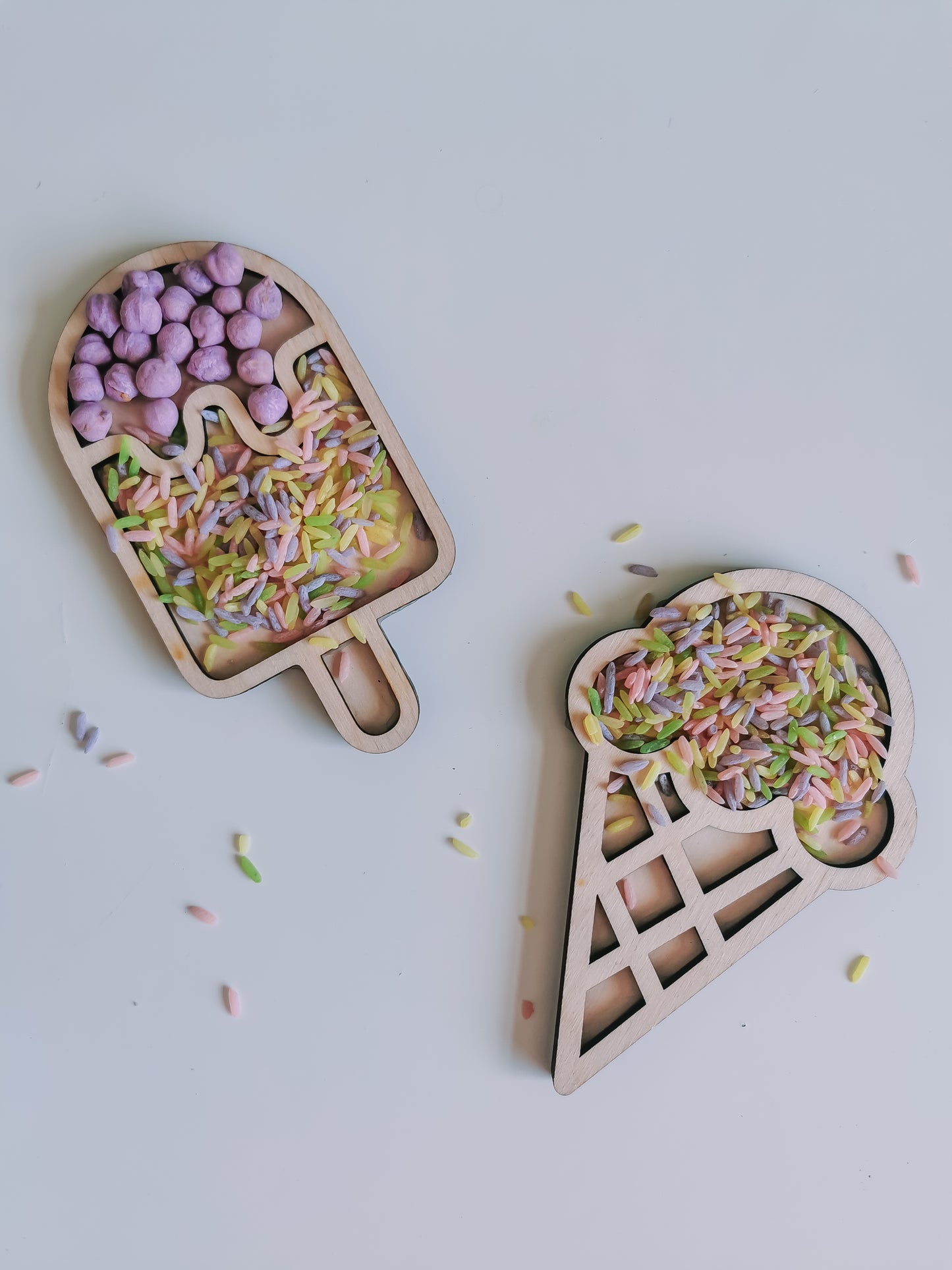 Speeltray vulfiguur- set van 2 ijsjes