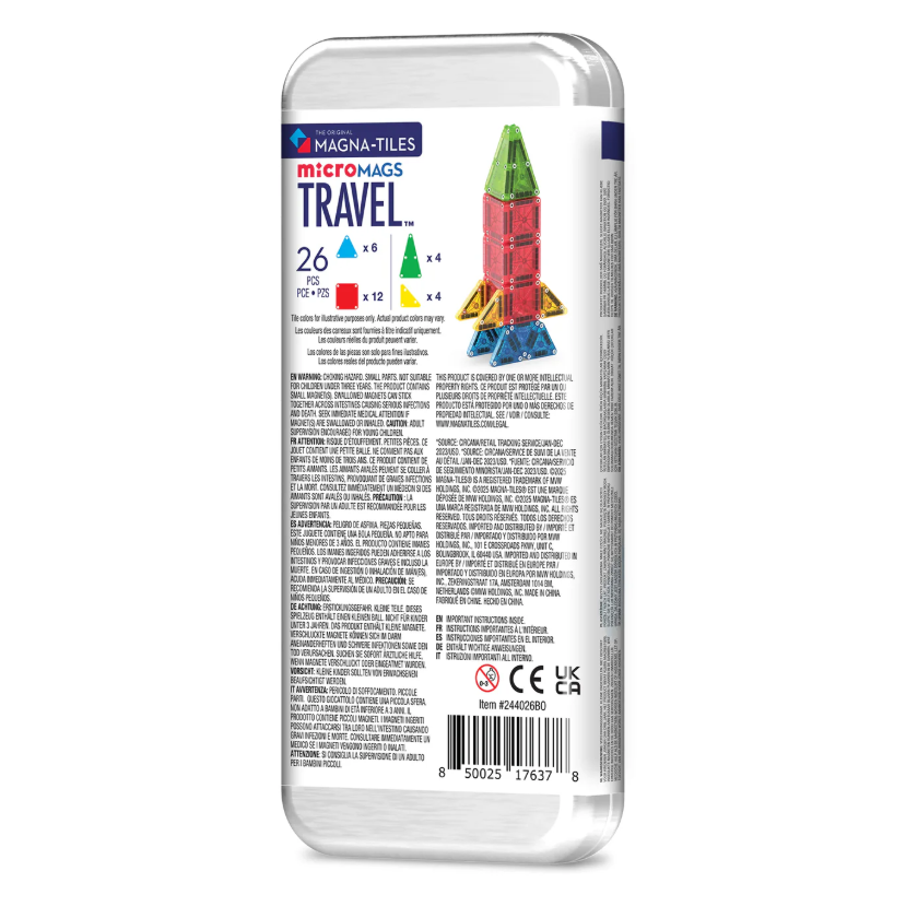 MagnaTiles Micro Mags Travel Set (26 st)