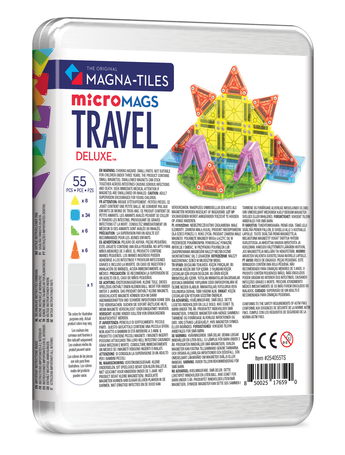 MagnaTiles® Micro Mags Travel Set Deluxe (55 st)