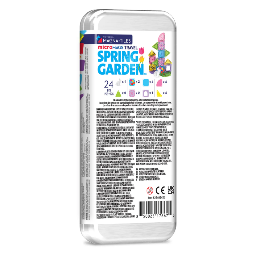 MagnaTiles Micro Mags Travel Set - Spring Garden (24 st)