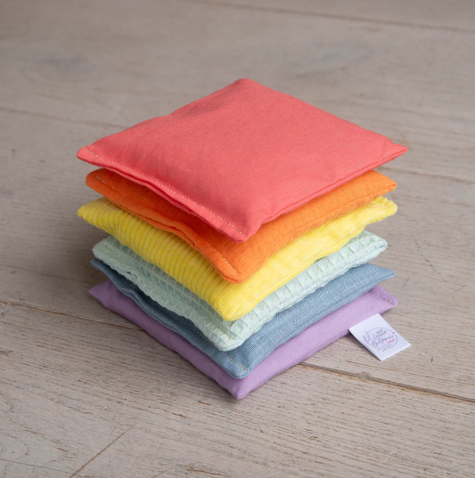 Sensorische pittenzakjes Little Botanic Label - Pastel 6st