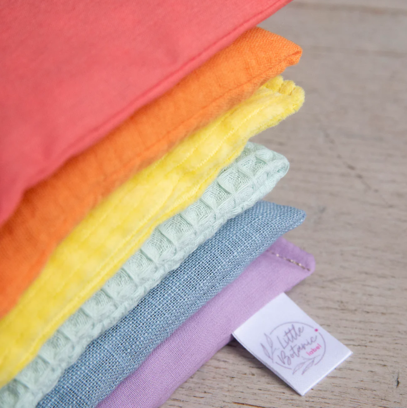 Sensorische pittenzakjes Little Botanic Label - Pastel + waves 7 st