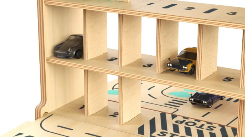 Draagbare Houten Speelgoedgarage