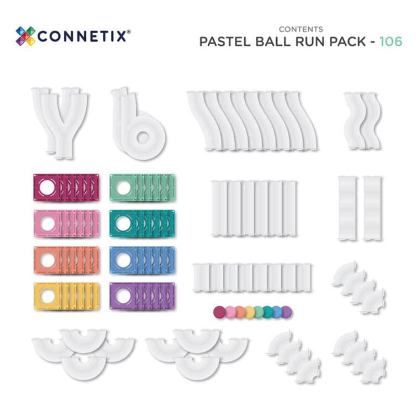 Connetix Pastel Ball Run 106-delig