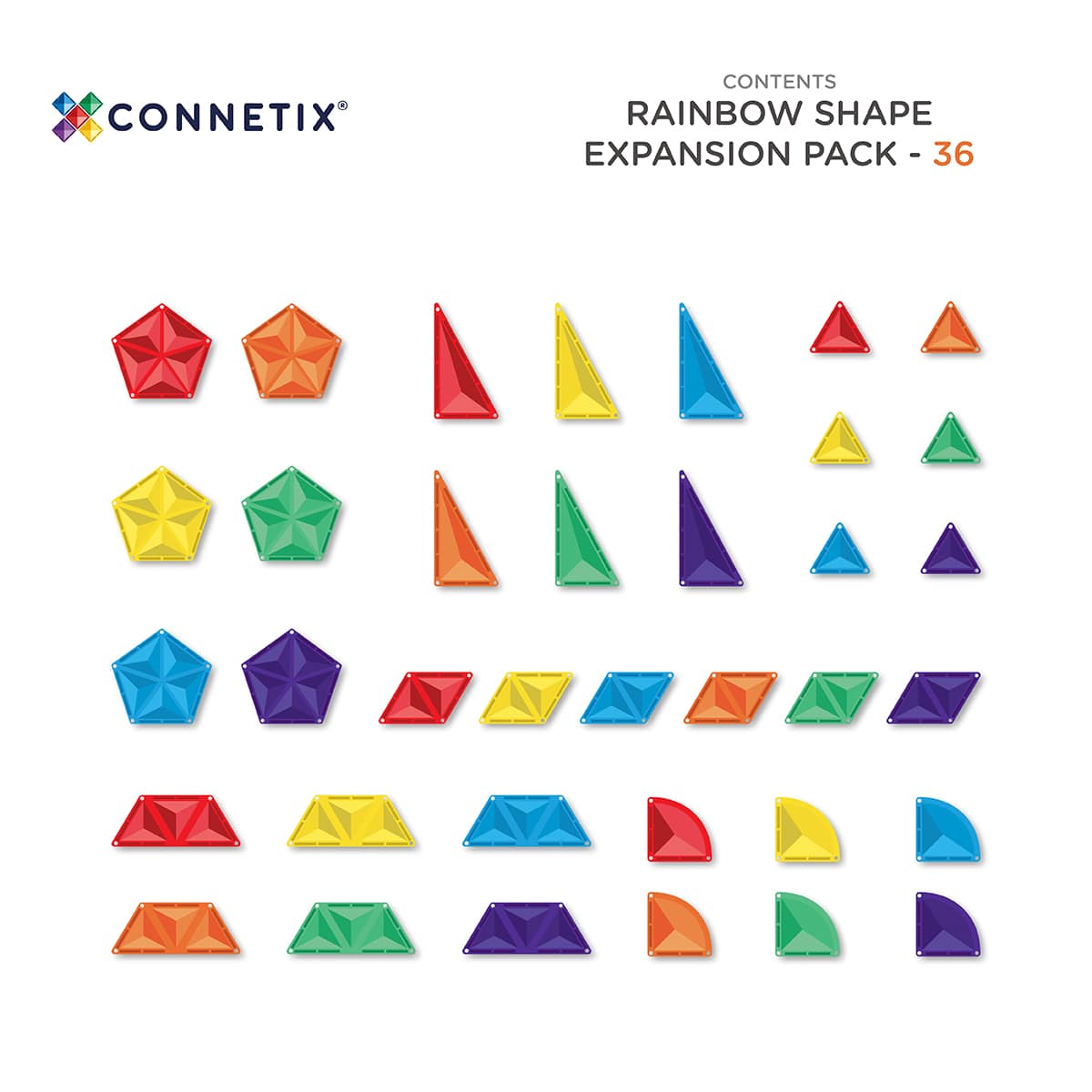Connetix Rainbow Shape Expansion Pack 36-delig