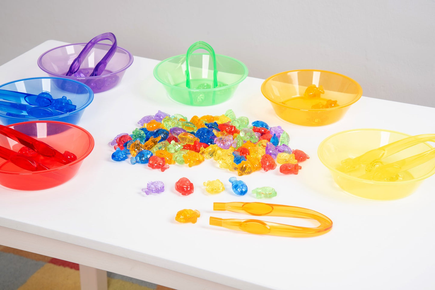 Tickit® doorschijnende gekleurde vissen (120 stuks)