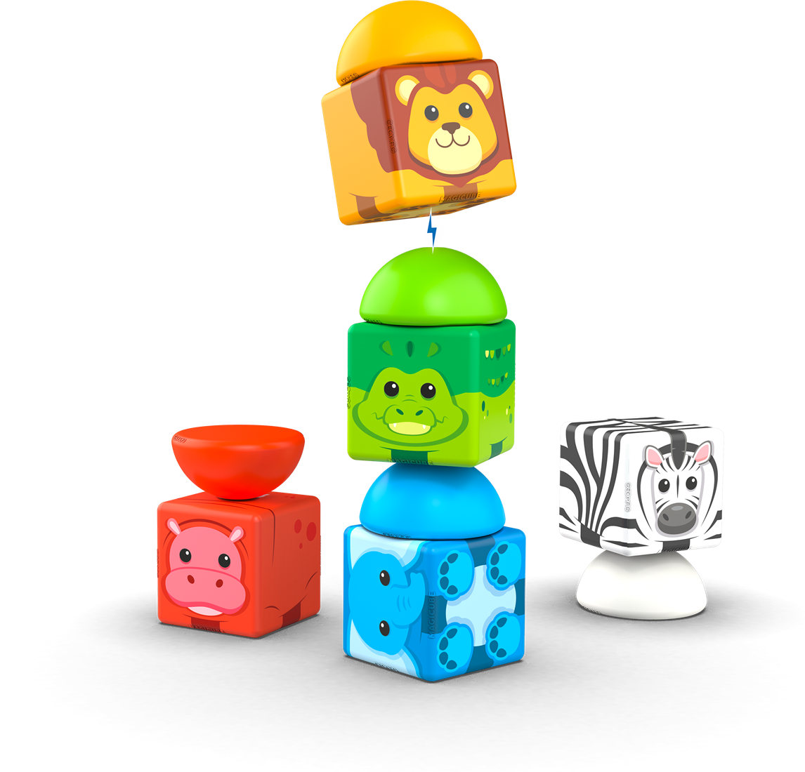 GeoMag Magicube Stacking Blocks Safari