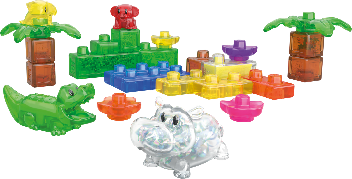 Jelly Blox Jelly Jungle – Sensorische bouwset met jungledieren (25-delige set)