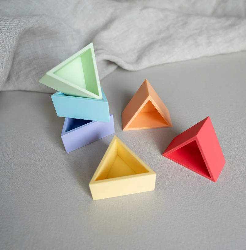 Mandigo Pastel Bakjes – Set van 6 (Driehoek)