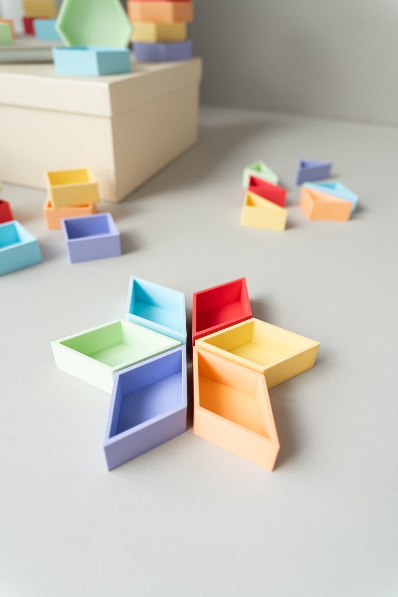 Mandigo Regenboog Bakjes – Set van 6 (Ruit)