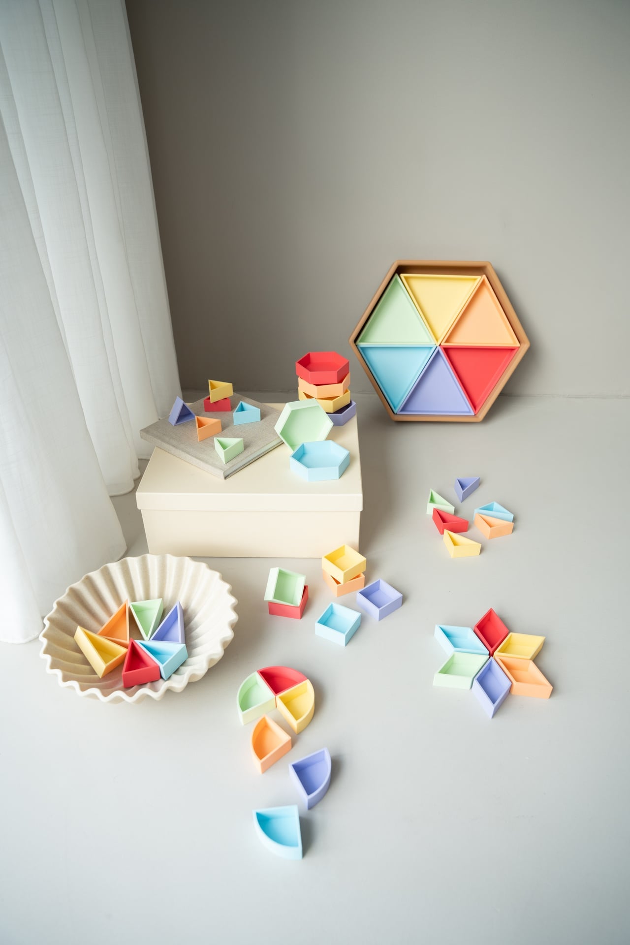 Mandigo Pastel Speelbakjes - geel (per stuk)