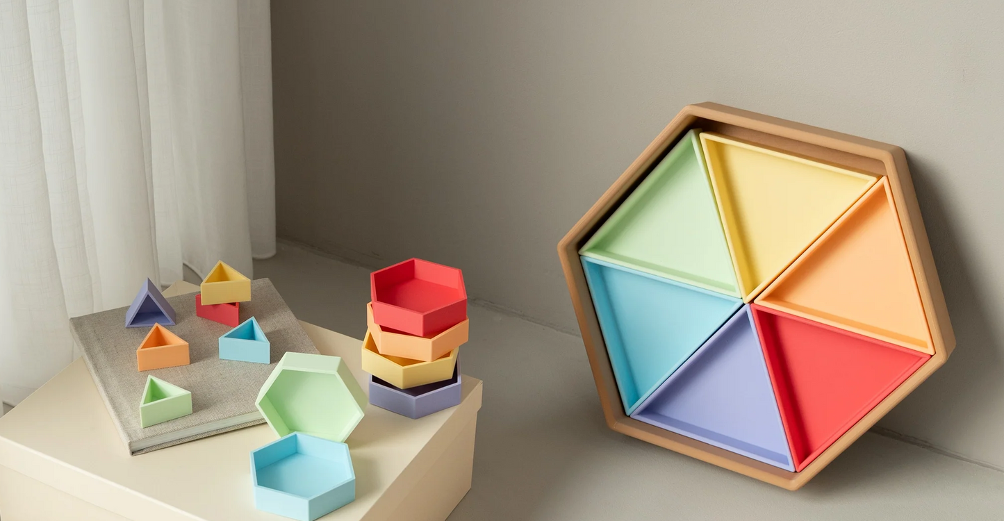 Mandigo pastel inlegdriehoek - paars