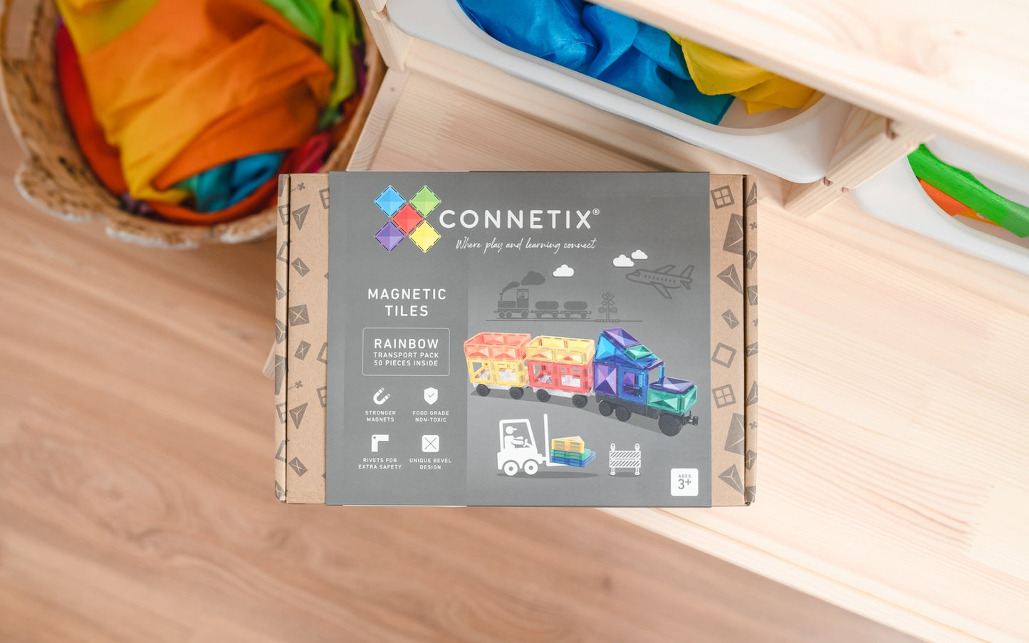 PRE ORDER Connetix Rainbow Transport Pack 50-delig