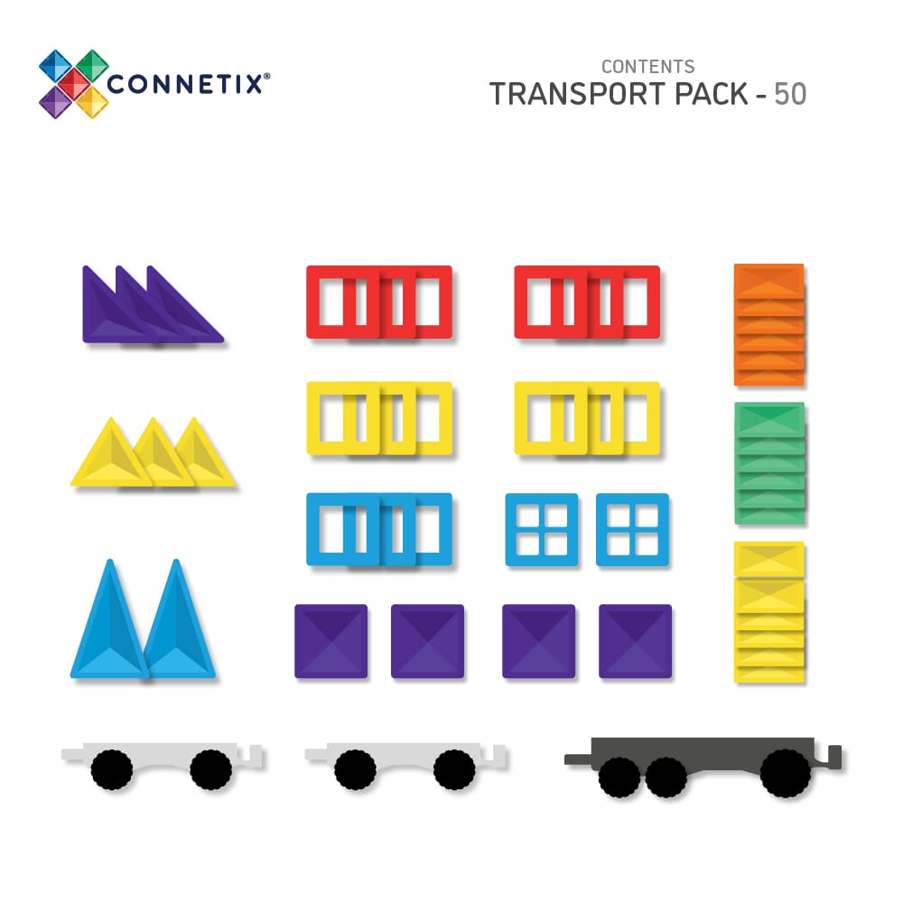PRE ORDER Connetix Rainbow Transport Pack 50-delig