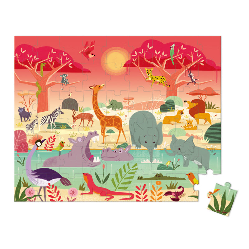Janod Puzzel Afrikaans Dierenreservaat – 54 stukjes