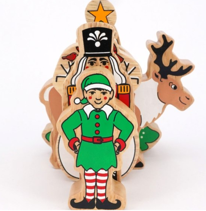 Kerstman houten figuur