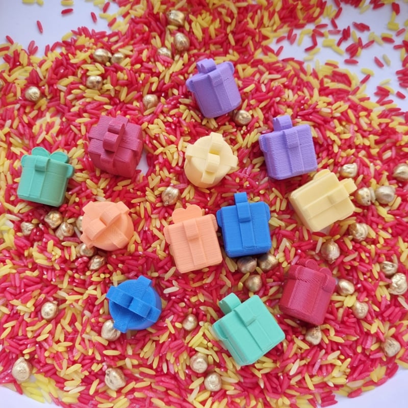 Sorteer schoorsteen set met cadeautjes