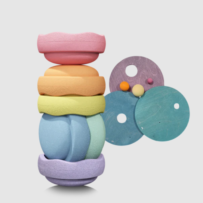 GRIMM’S x Stapelstein® Rolling Discs Cool Pastel