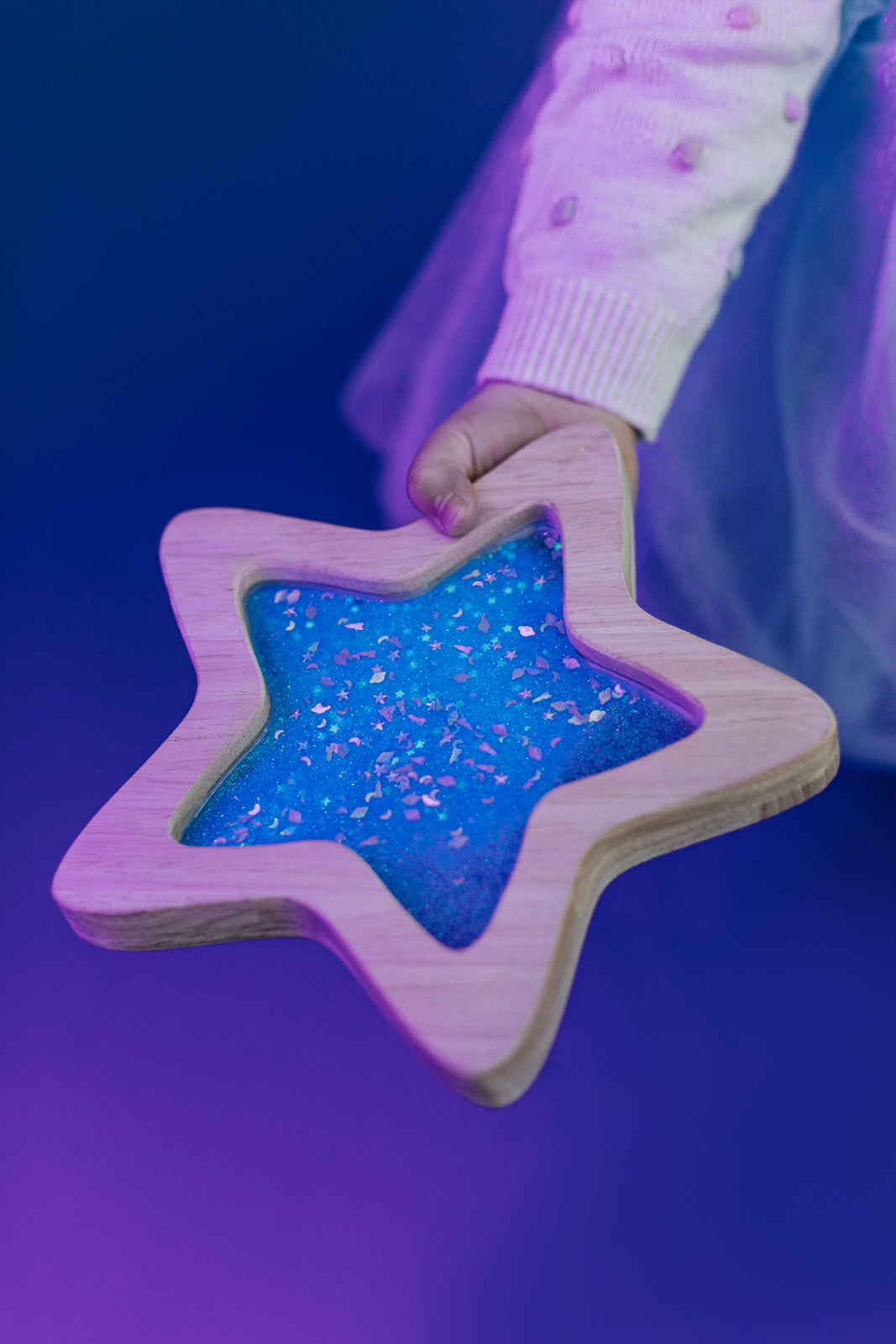 Sensorische blauwe ster - glow in the dark