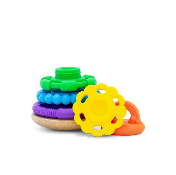 Stapel- en bijtringen regenboog