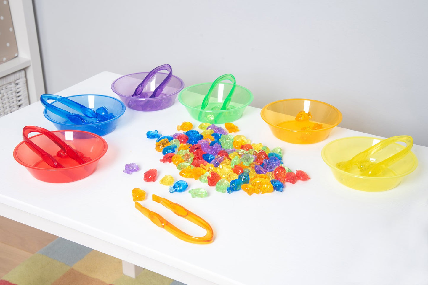Tickit® doorschijnende gekleurde vissen (120 stuks)