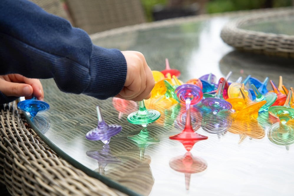 Tickit® doorschijnende kleurrijke tollen (36 stuks)