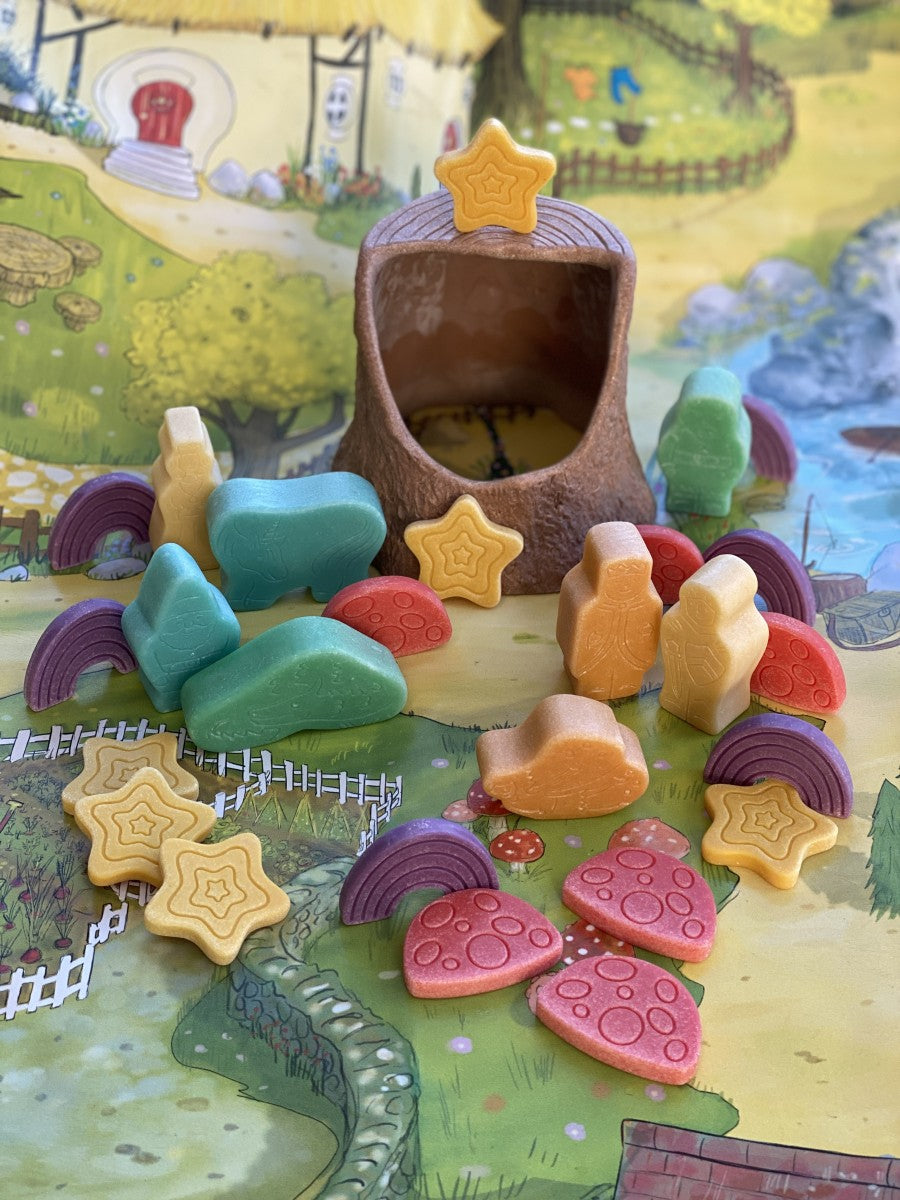 Yellow Door scenery stones - fairy tale play