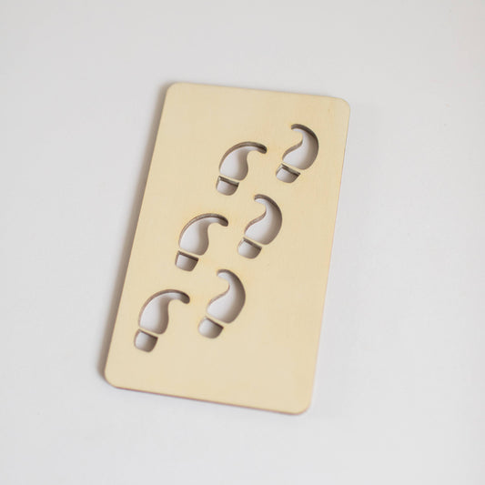 Elfen voetstappen sjabloon (hout)