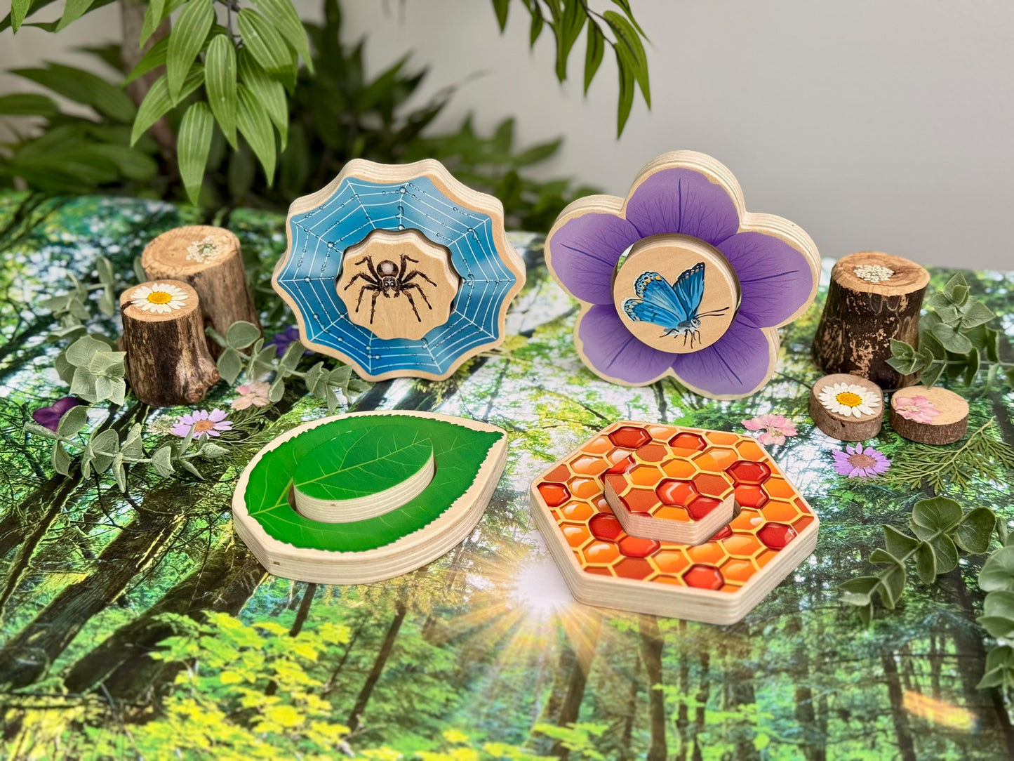 Wie verstopt zich? - Insecten Puzzels