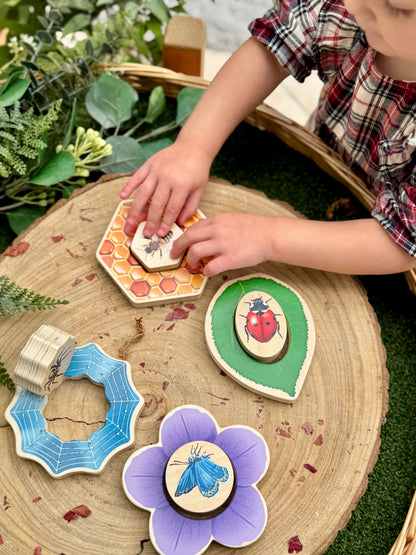 Wie verstopt zich? - Insecten Puzzels