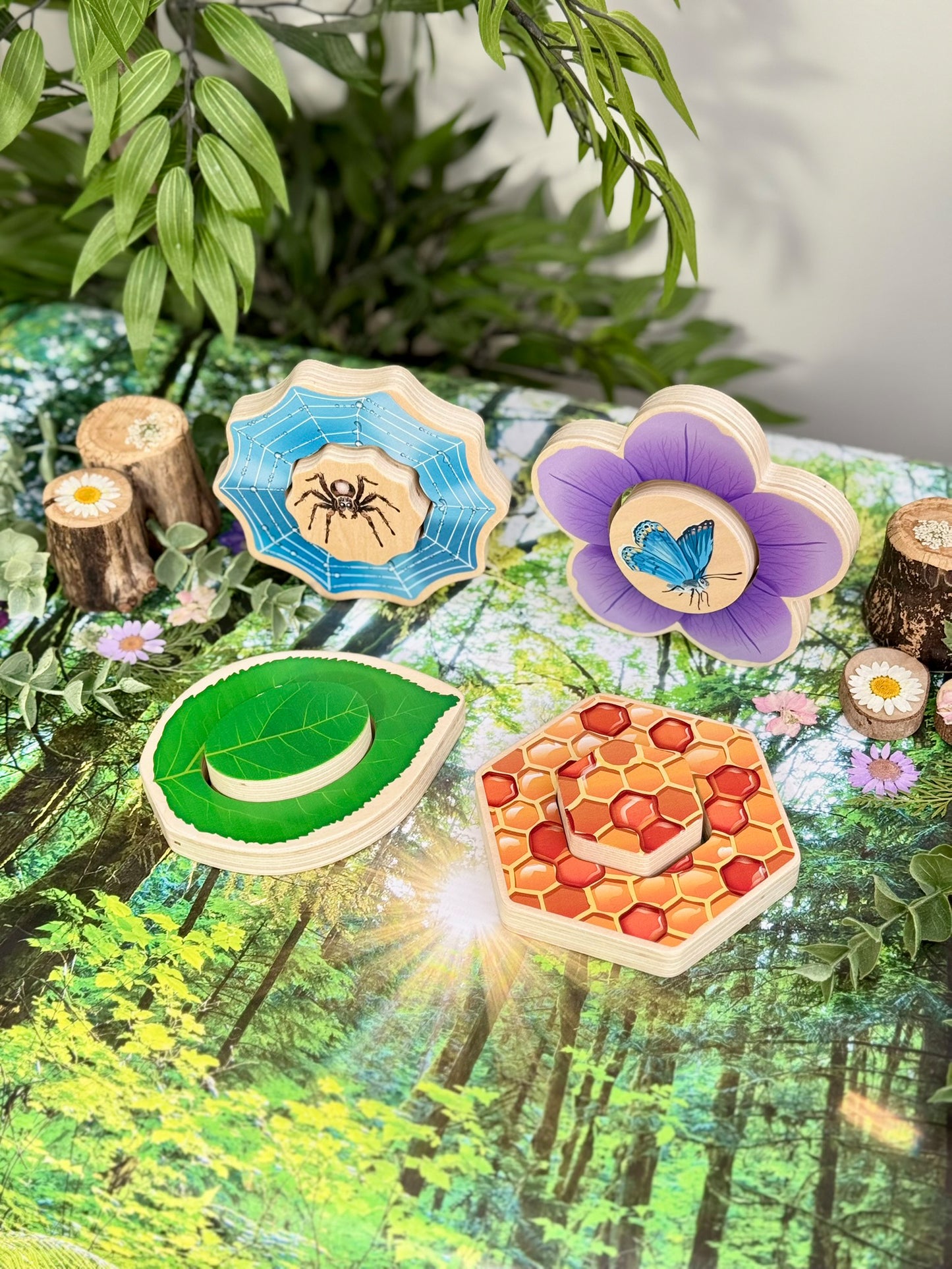 Wie verstopt zich? - Insecten Puzzels