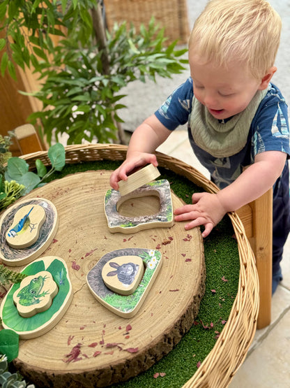 Wie verstopt zich? - Bosdieren Puzzels