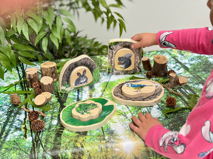 Wie verstopt zich? - Bosdieren Puzzels