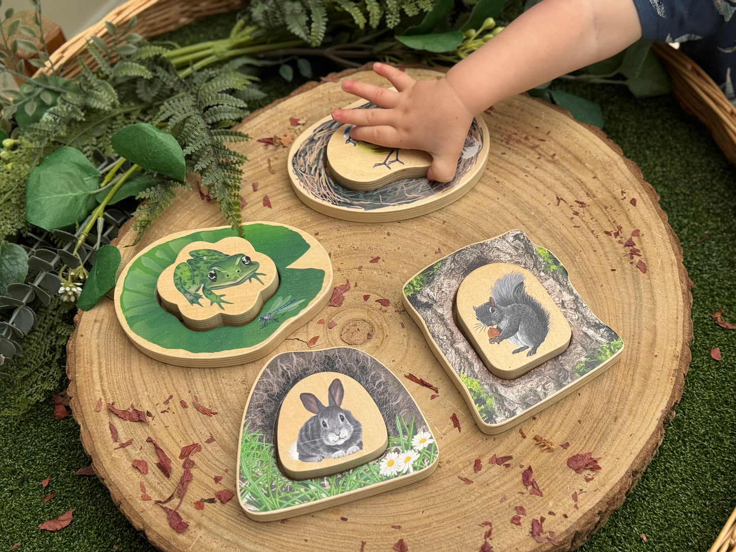 Wie verstopt zich? - Bosdieren Puzzels