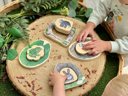 Wie verstopt zich? - Bosdieren Puzzels