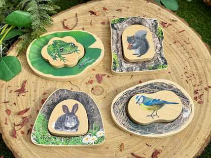 Wie verstopt zich? - Bosdieren Puzzels