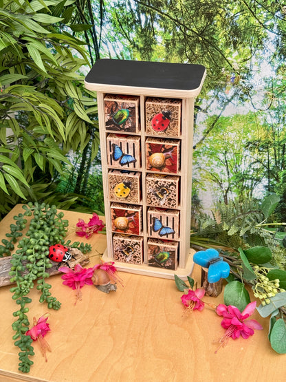 Houten Insectenhotel (10-frame)