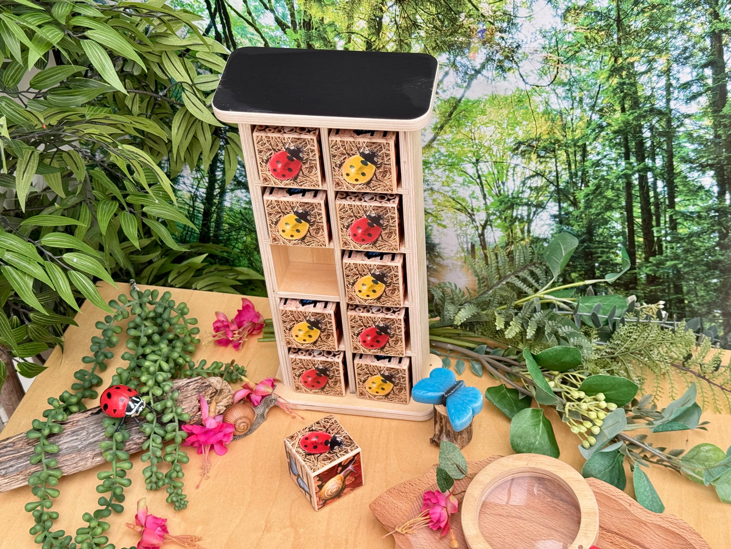 Houten Insectenhotel (10-frame)