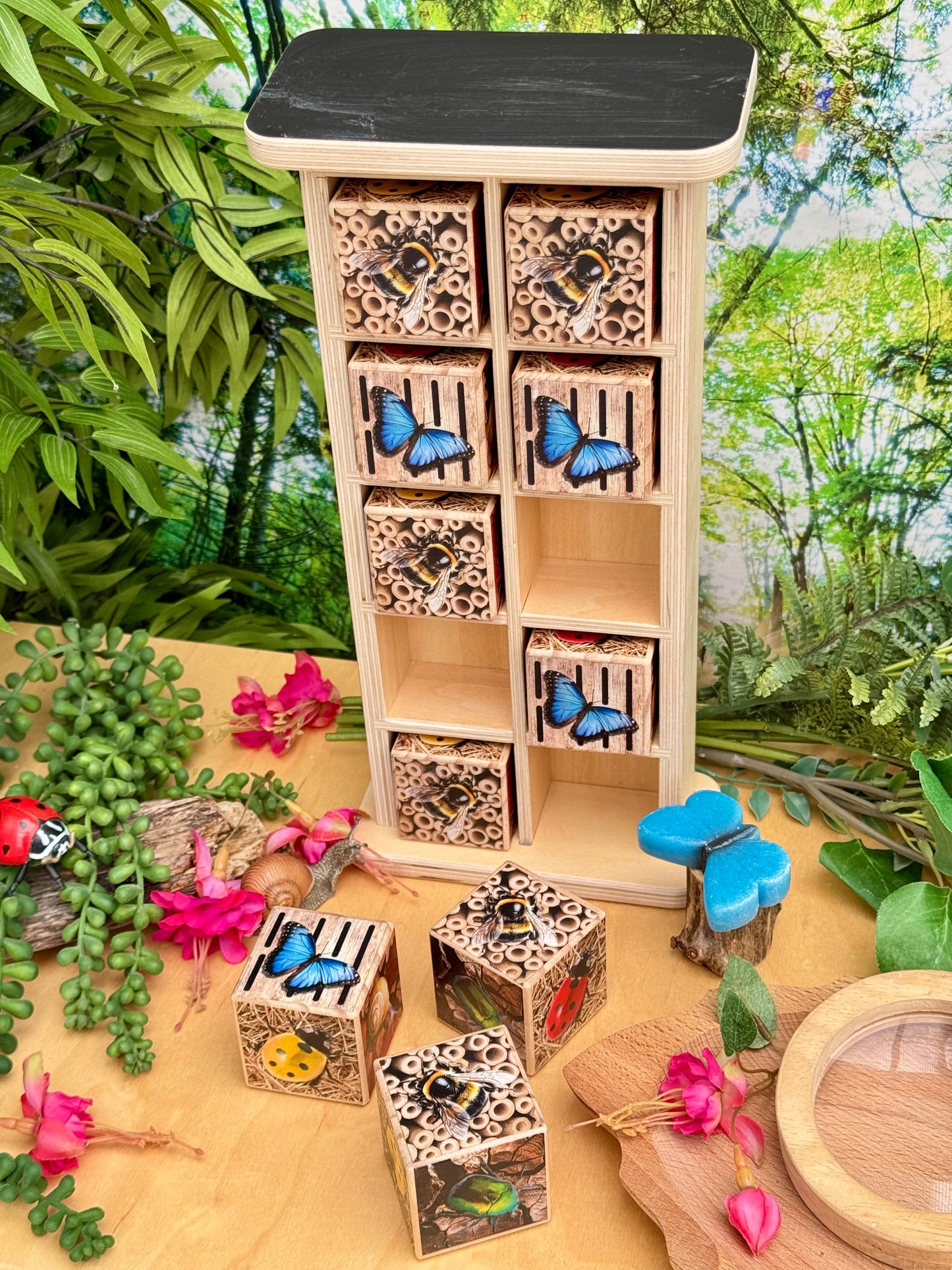 Houten Insectenhotel (10-frame)