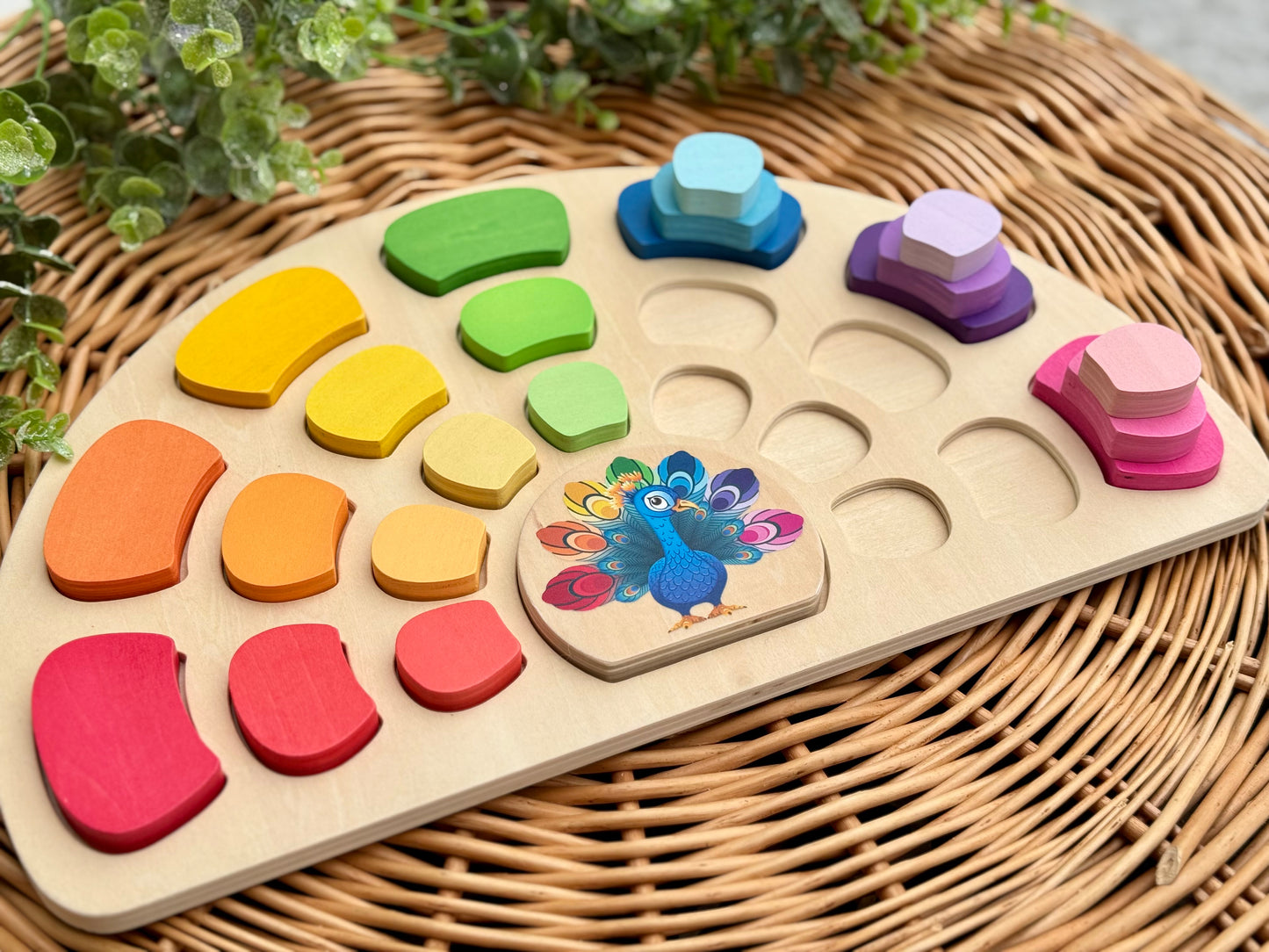 Houten Pauw Puzzel