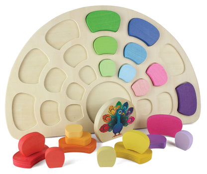 Houten Pauw Puzzel