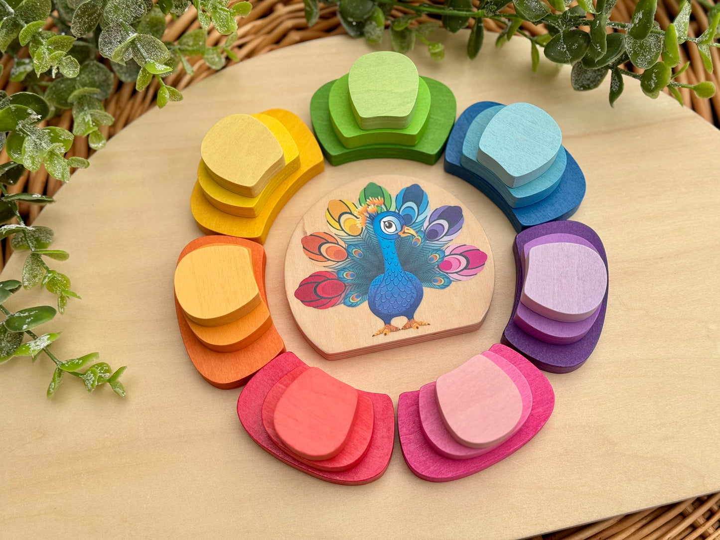 Houten Pauw Puzzel