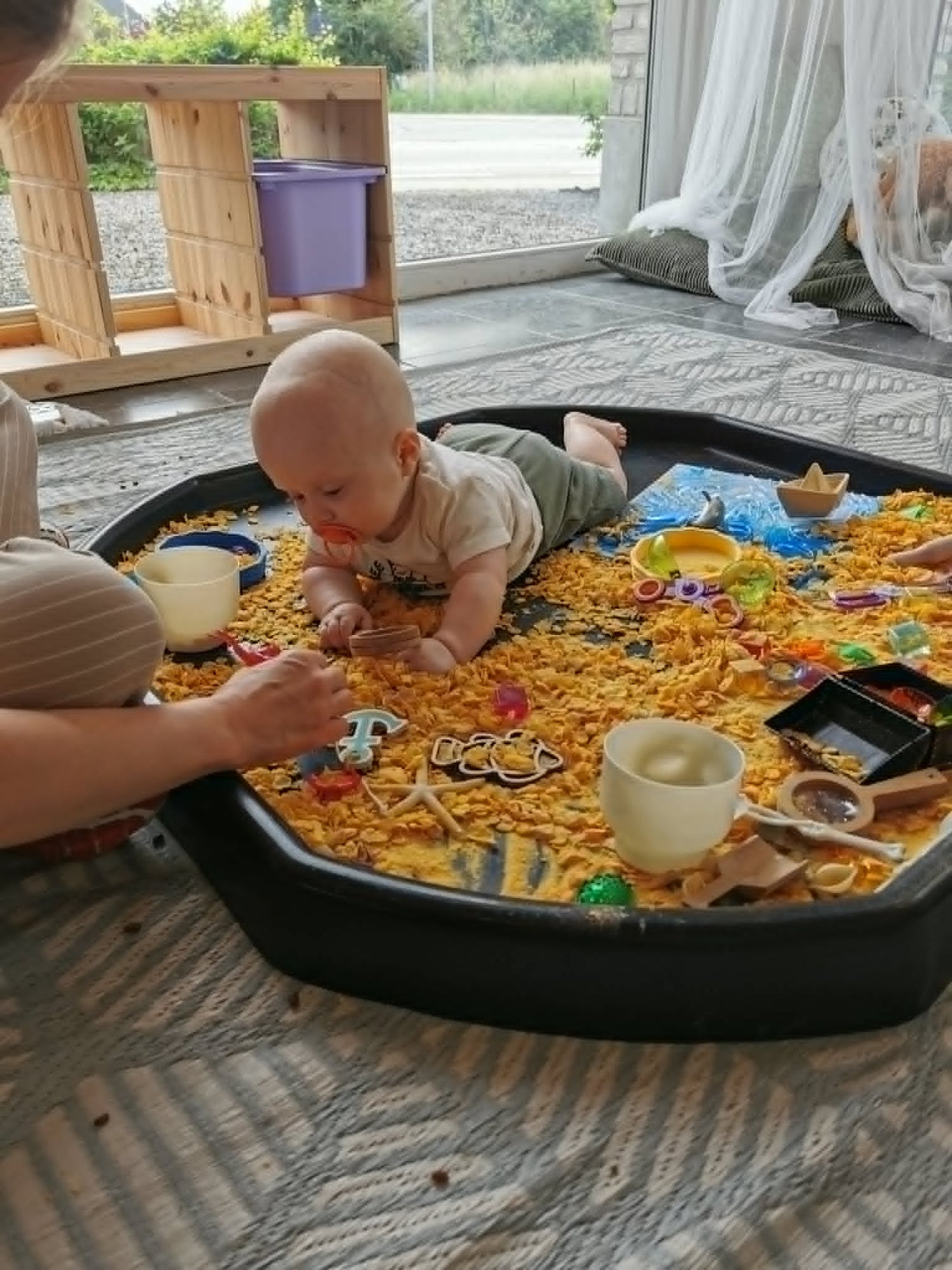 Ook voor de allerkleinsten kan de speeltafel gebruikt worden