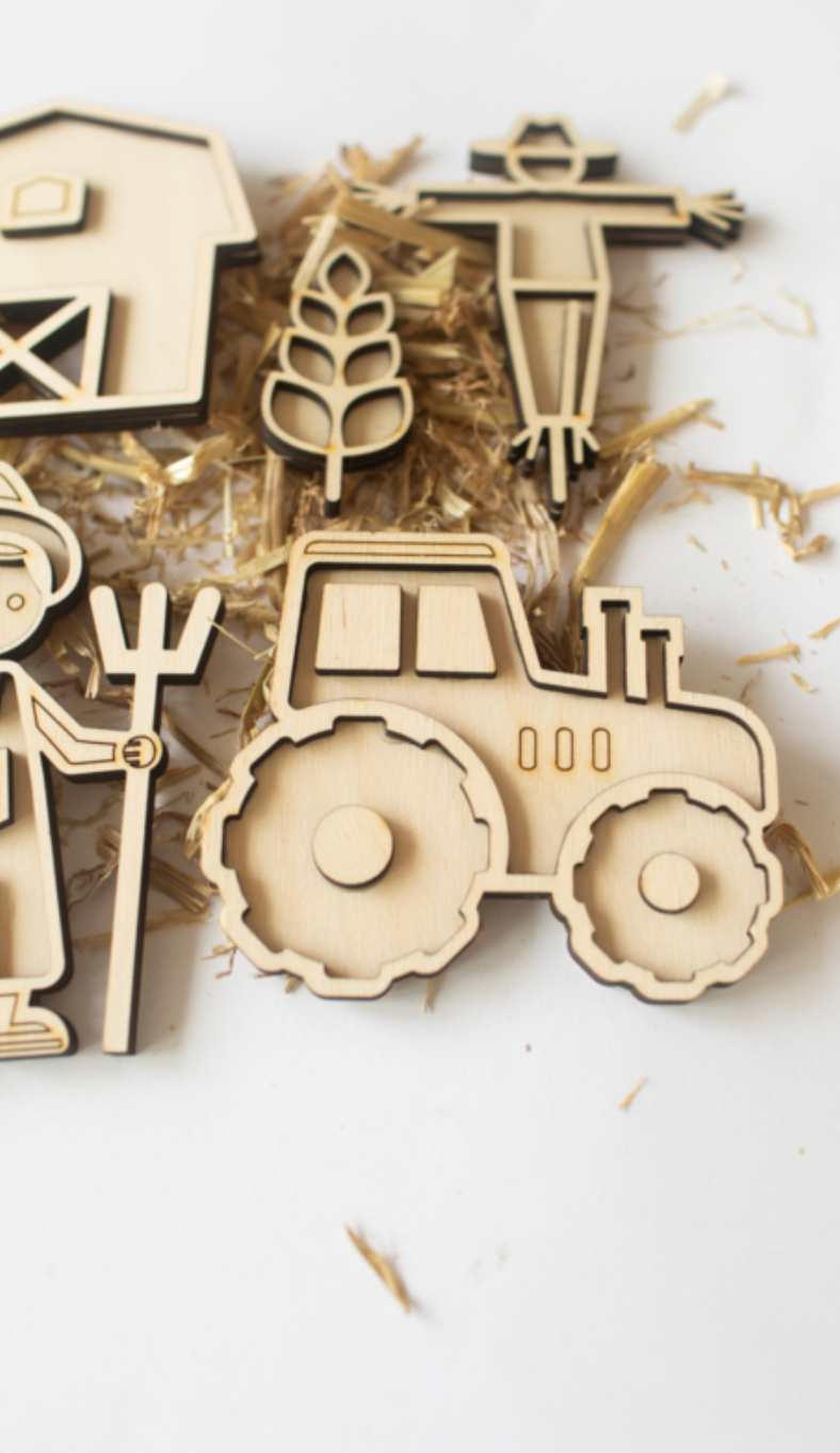 Speeltray miniset - Op de boerderij