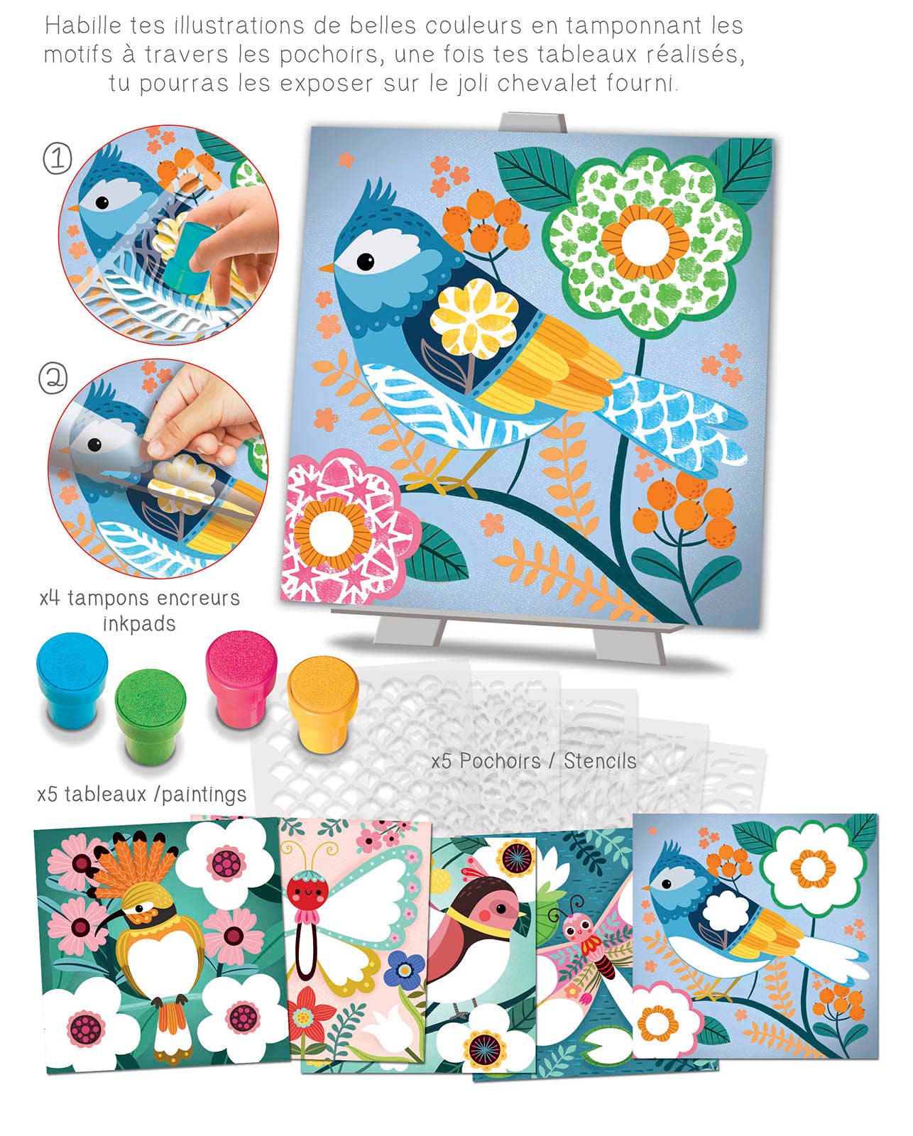 Stempel- & schilderset lentedieren